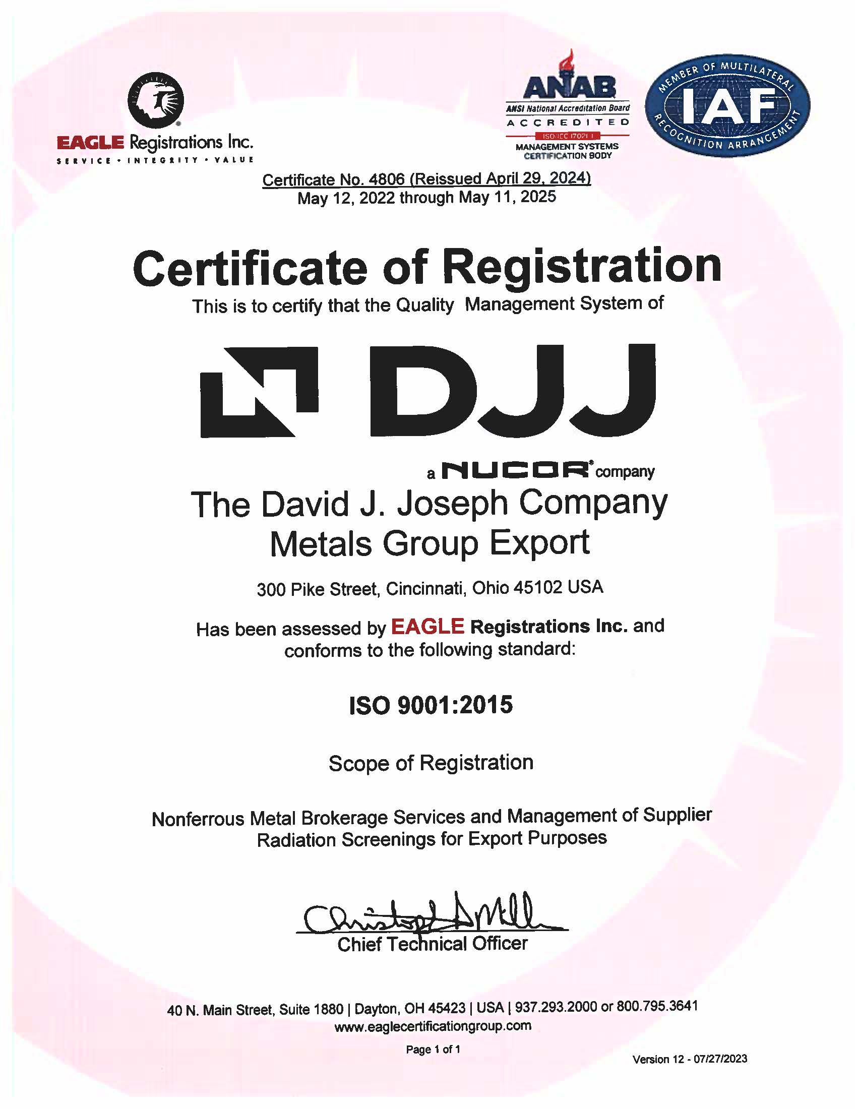 red and white certificate of registration